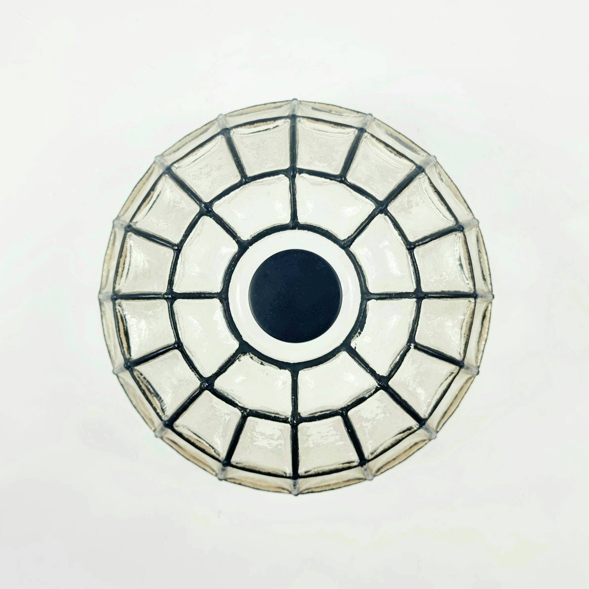 Mid Century Modern Glass Ceiling Light From Limburg, Germany, 1960s/1970s