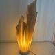 Lampe  vintage 1970 Athéna Georgia Jacob drapée saumonée - 50 cm