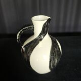 Black & white ceramic pitcher
