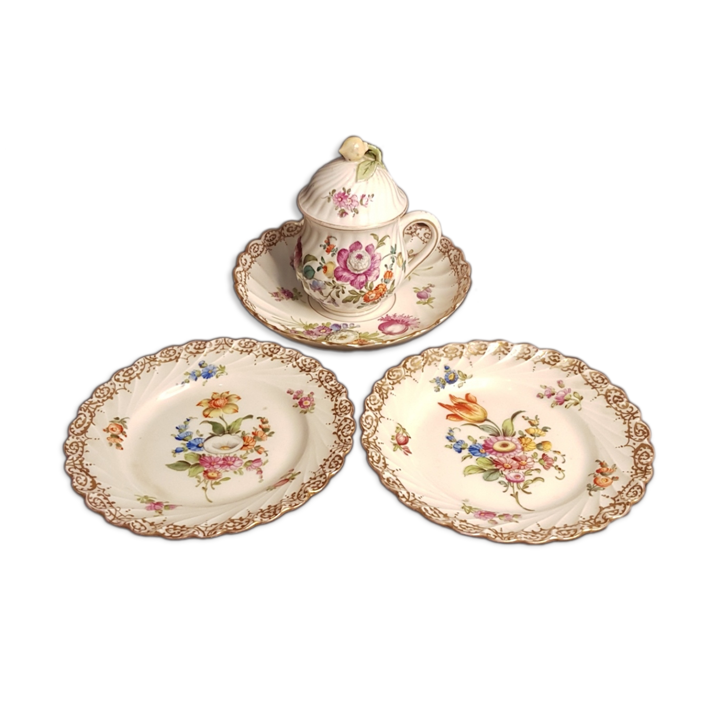 Small Dresden porcelain set
