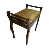 Tabouret de piano ancien avec coffre à partitions