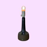 Lampe en céramique bleue avec abat-jour fabriqué au Danemark | Éclairage scandinave en céramique