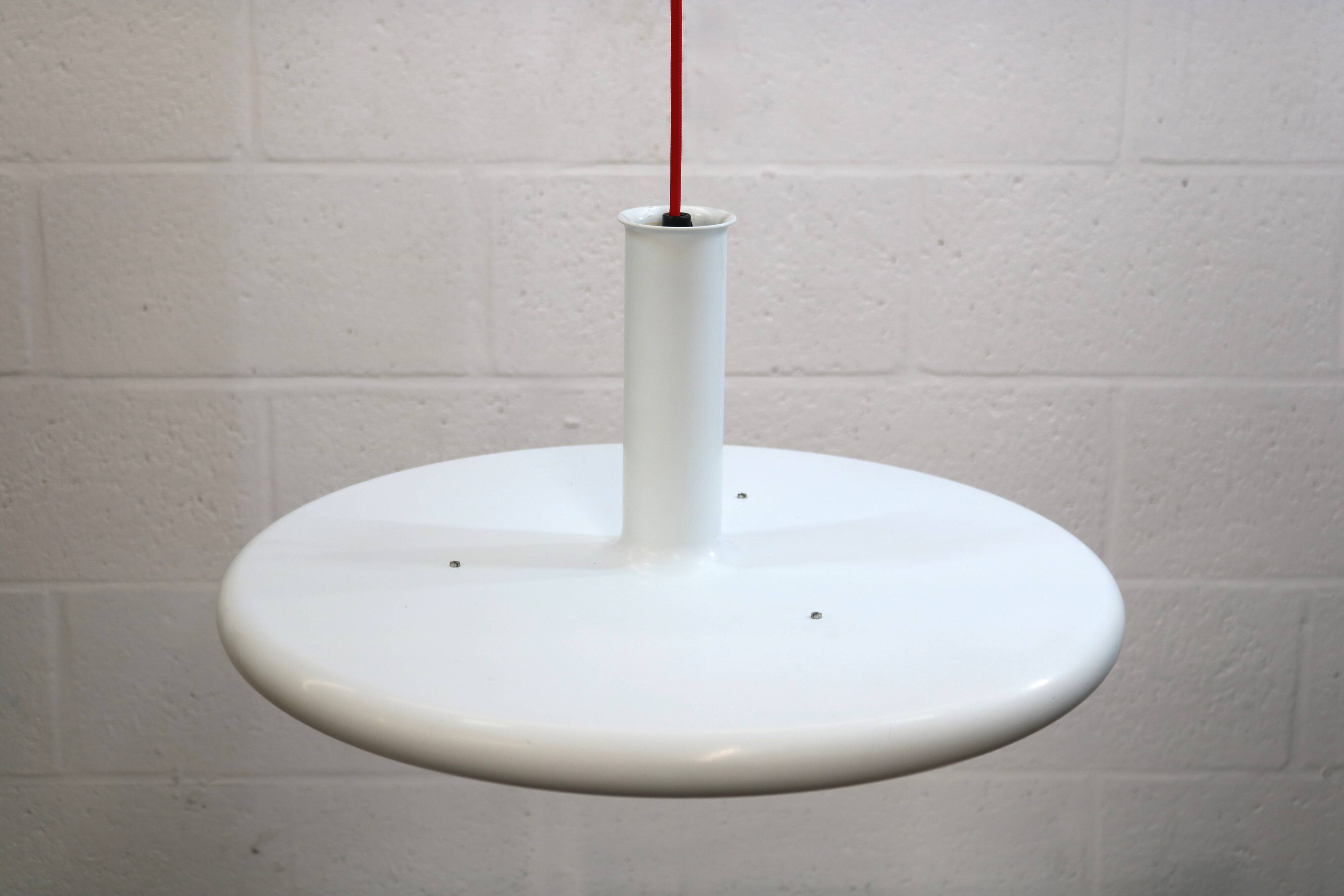 White XL Fog & Morup Optima Pendant Lamp: Hans Due Design, Denmark 1970s