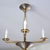 Smoked glass chandelier by Bucella Murano, 1940