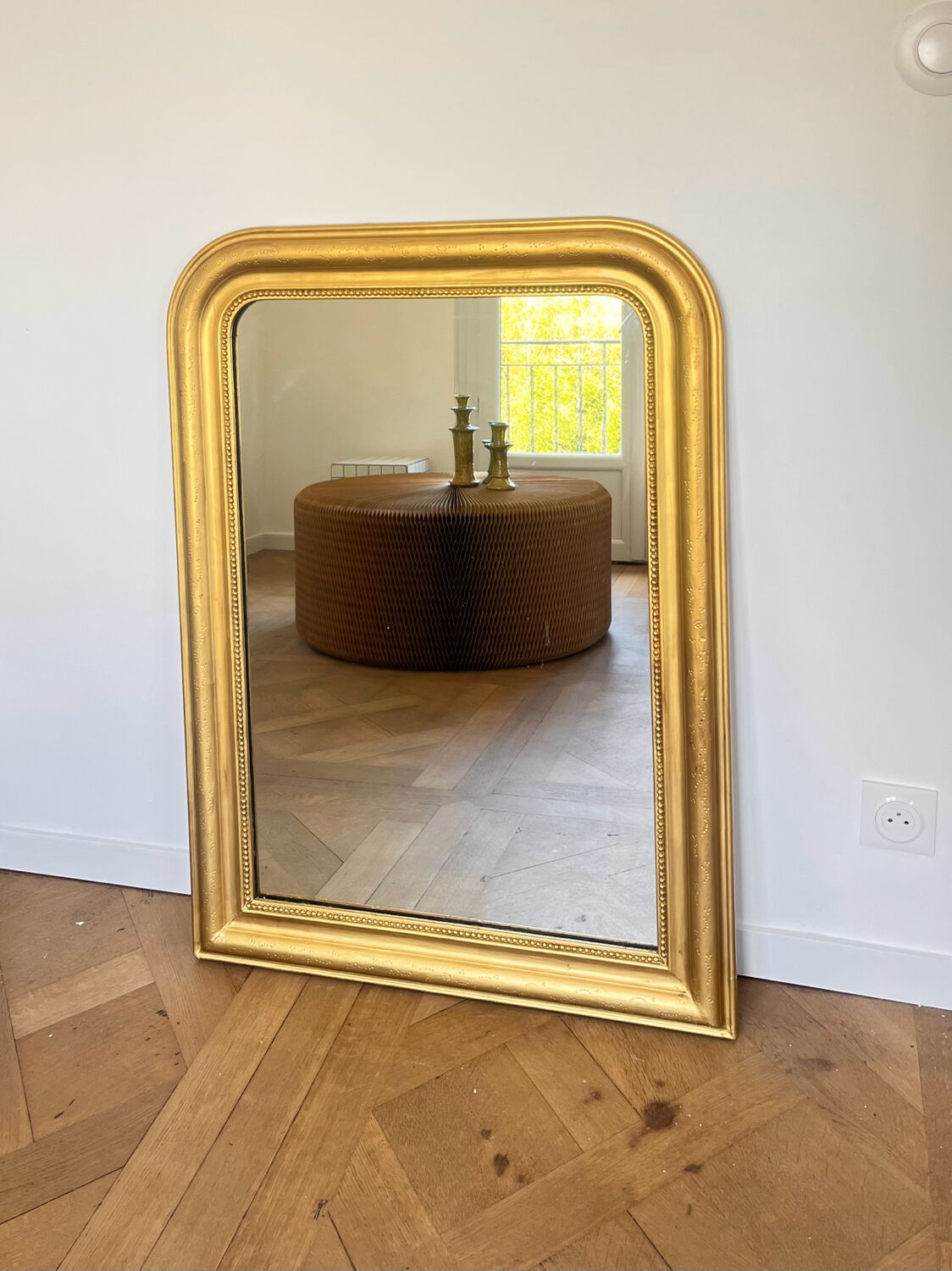 Old mirror Louis-Philippe, beaded 103x75 cm