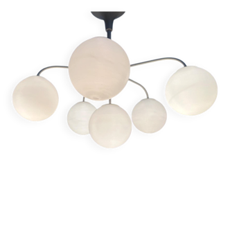 Swiss suspended chandelier from the mid-century space age by E. R. Nele for Temde, 1960s.