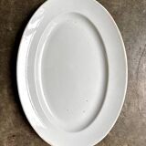 Creil & Montereau oval dish in white ironstone, "Labrador" service