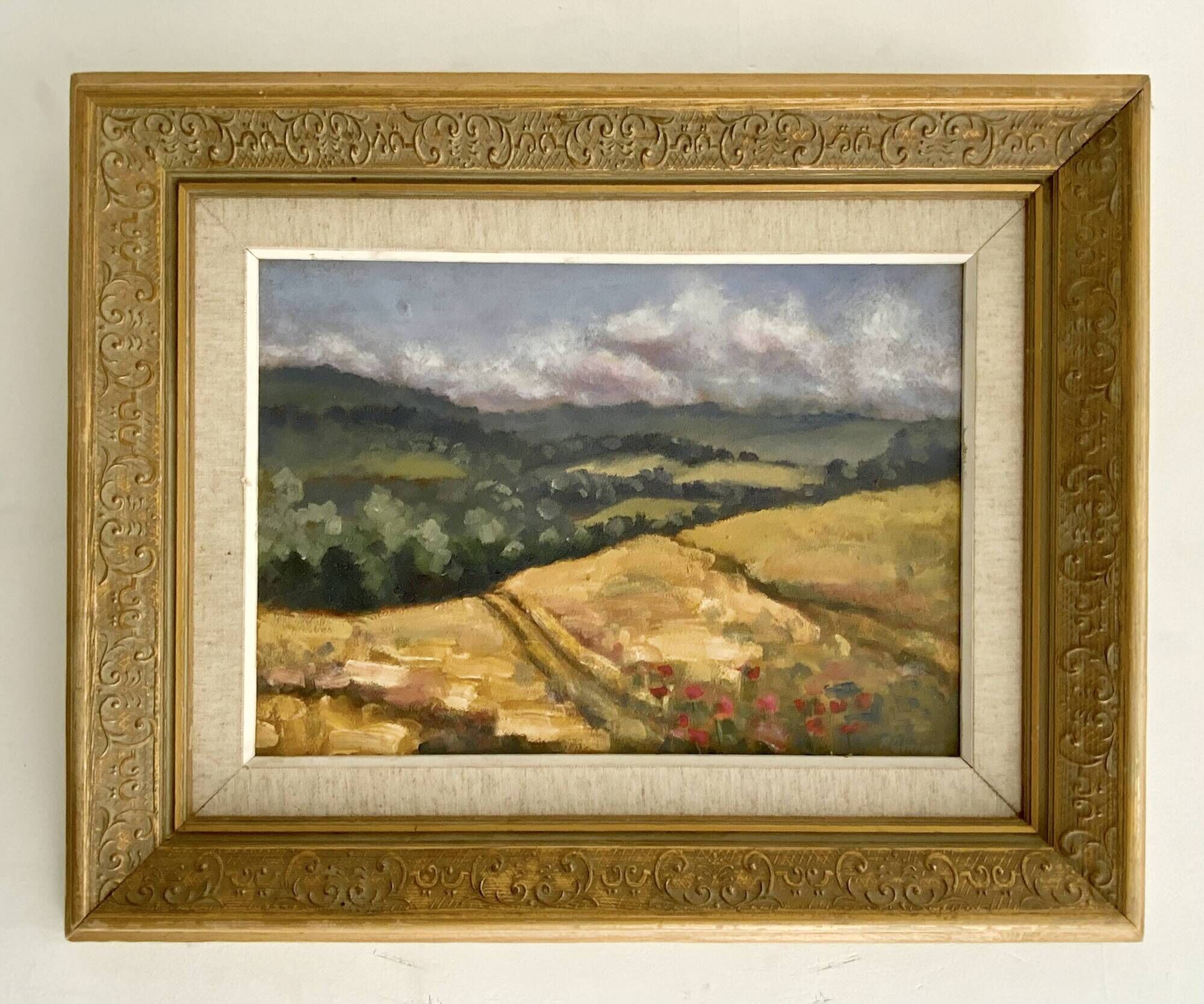 Vintage Impressionist Oil Painting Landscape, Signed R. Grinberg