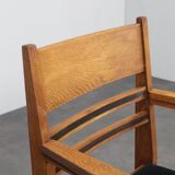 Refined pair of Art Deco armchairs in oak and Coromandel, attributed to L.O.V. Oosterbeek, 1930s