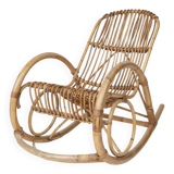 1960s Rattan Rocking Chair