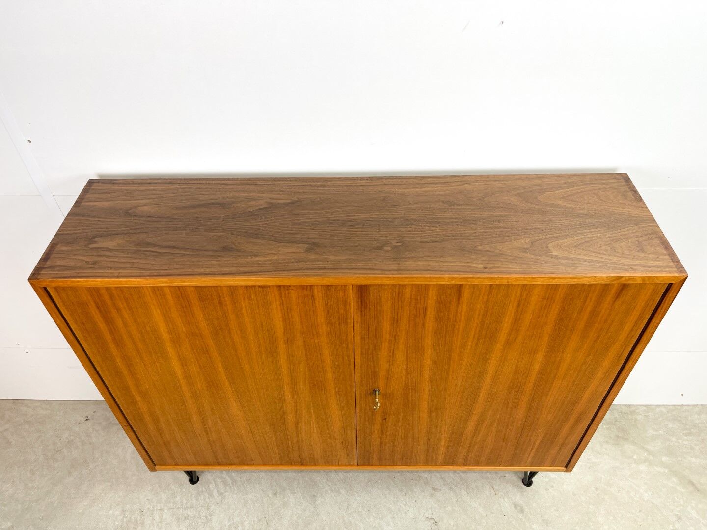 High vintage cabinet with hairpin legs