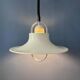 Vintage Dijkstra pendant lamp white & chrome - mid century modern light fixture