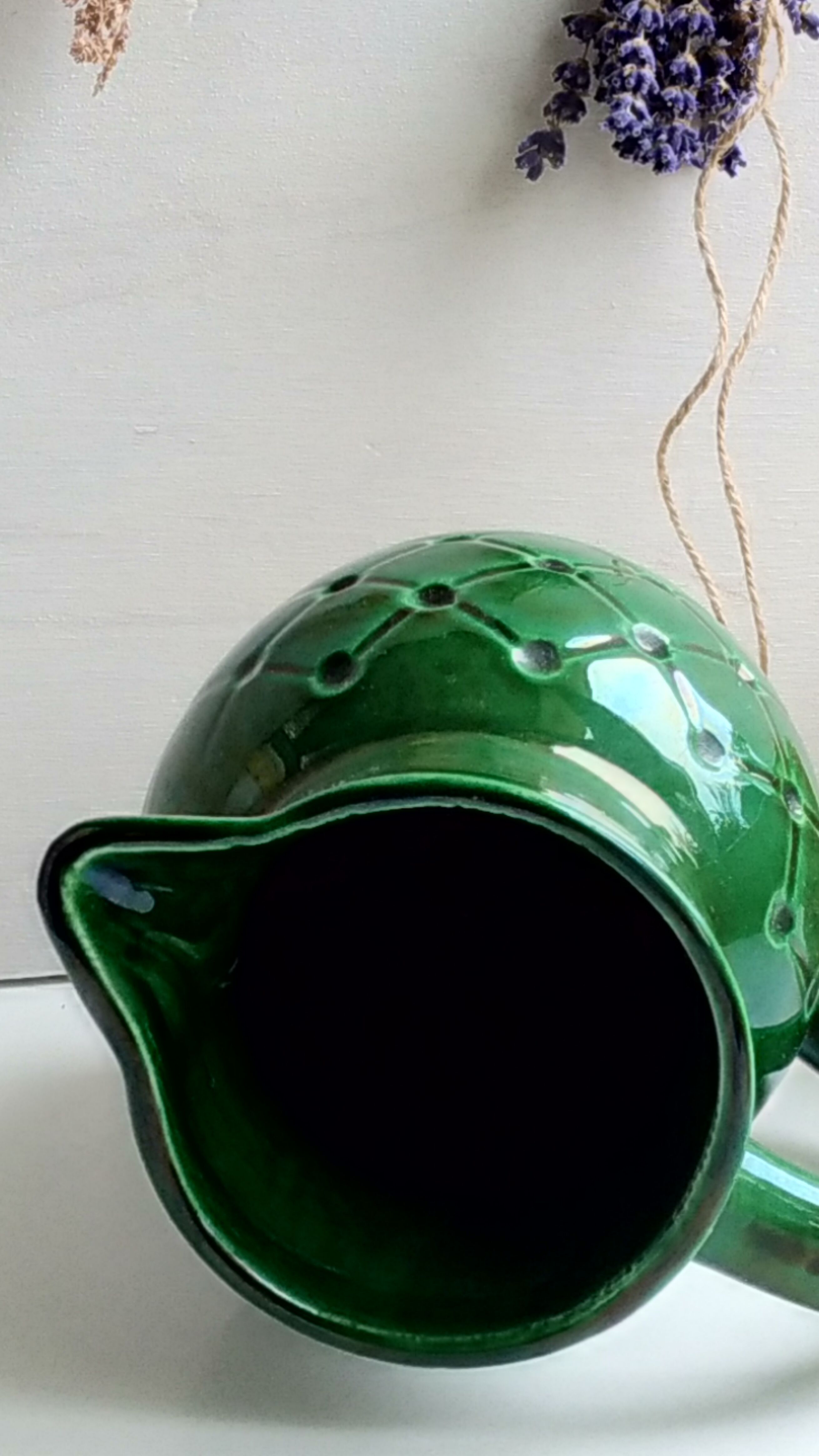 Green pitcher Poet Laval model Resille