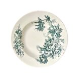 Set of nine deep plates in Givors earthenware, "Floreal" model.