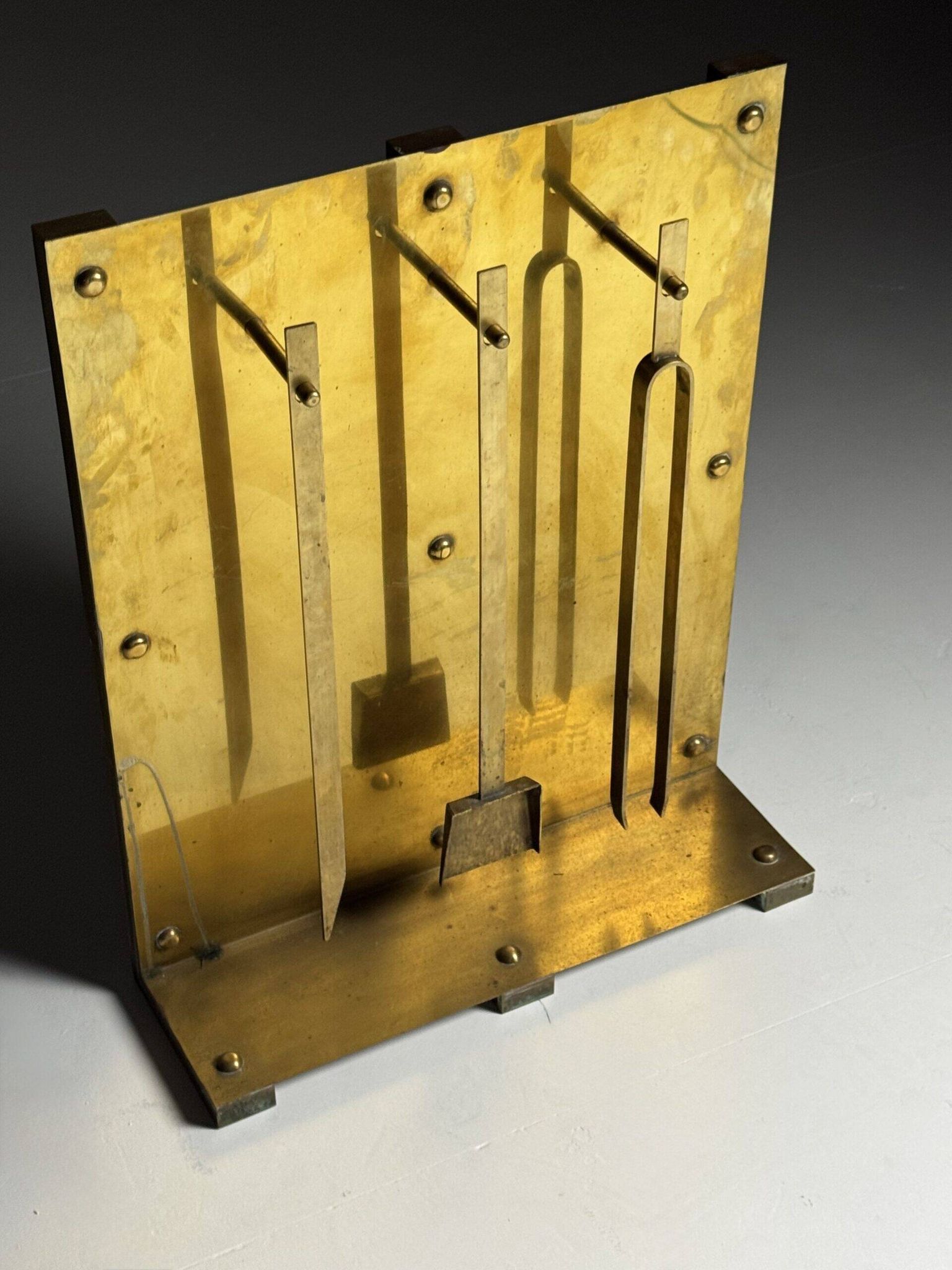 Brass fireplace set 1960s