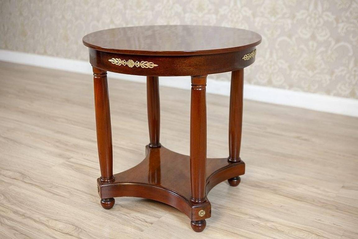 Late 19th Century Biedermeier Mahogany Oval Side Table, 1890s