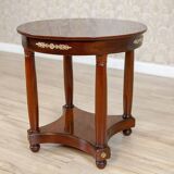 Late 19th Century Biedermeier Mahogany Oval Side Table, 1890s