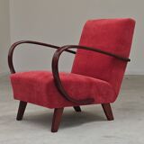 H410 Type C Powder Pink Armchair by Jindrich Halabala for Thonet 1930
