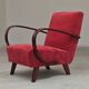 H410 Type C Powder Pink Armchair by Jindrich Halabala for Thonet 1930