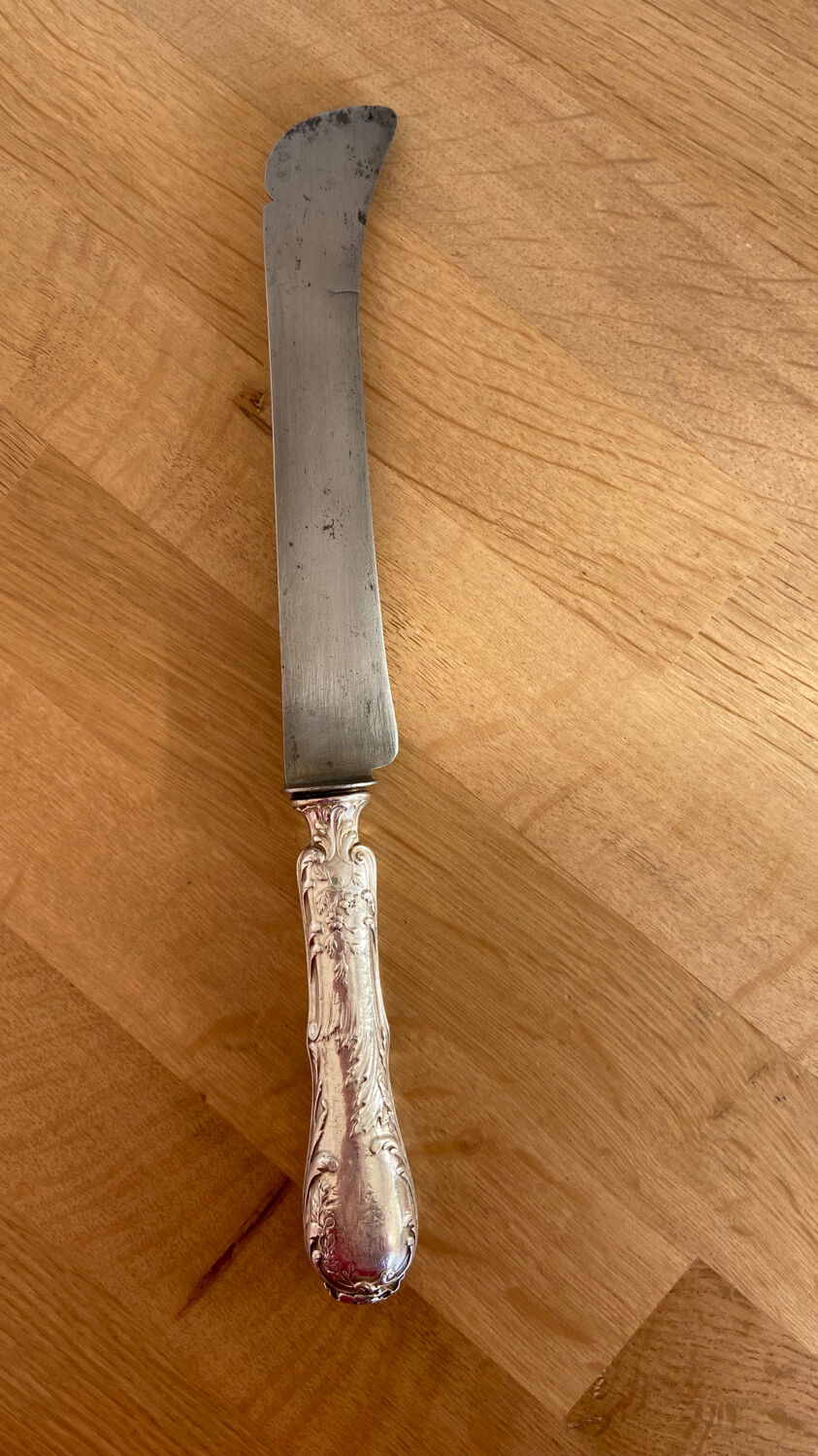 Minerva silver cheese knife