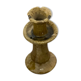 Tamegroute candlestick candlestick enamelled yellow ochre S H15 cm