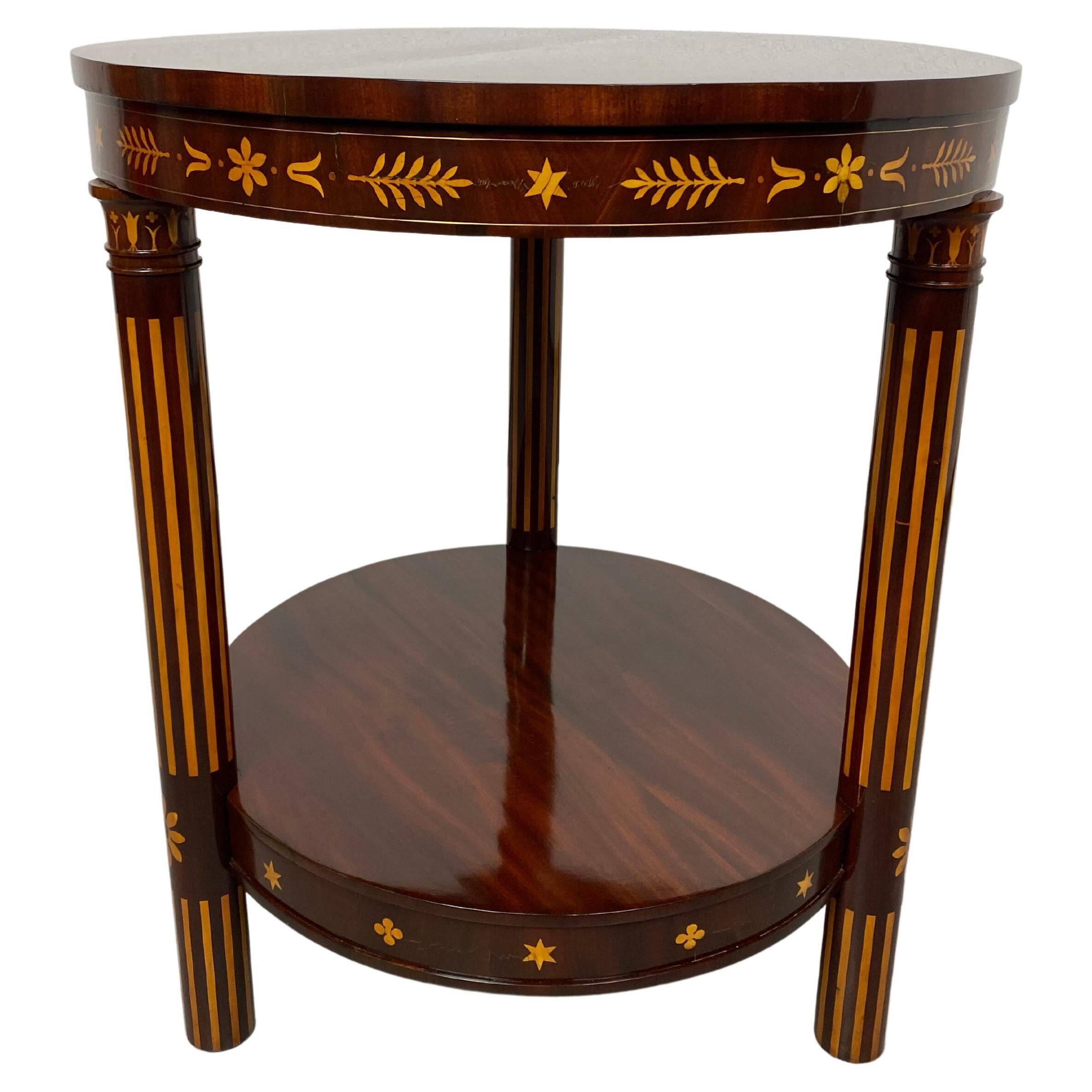 Table d'appoint Empire incrustée vers 1800