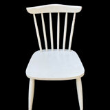 Series of 4 vintage solid wood chairs Scandinavian style