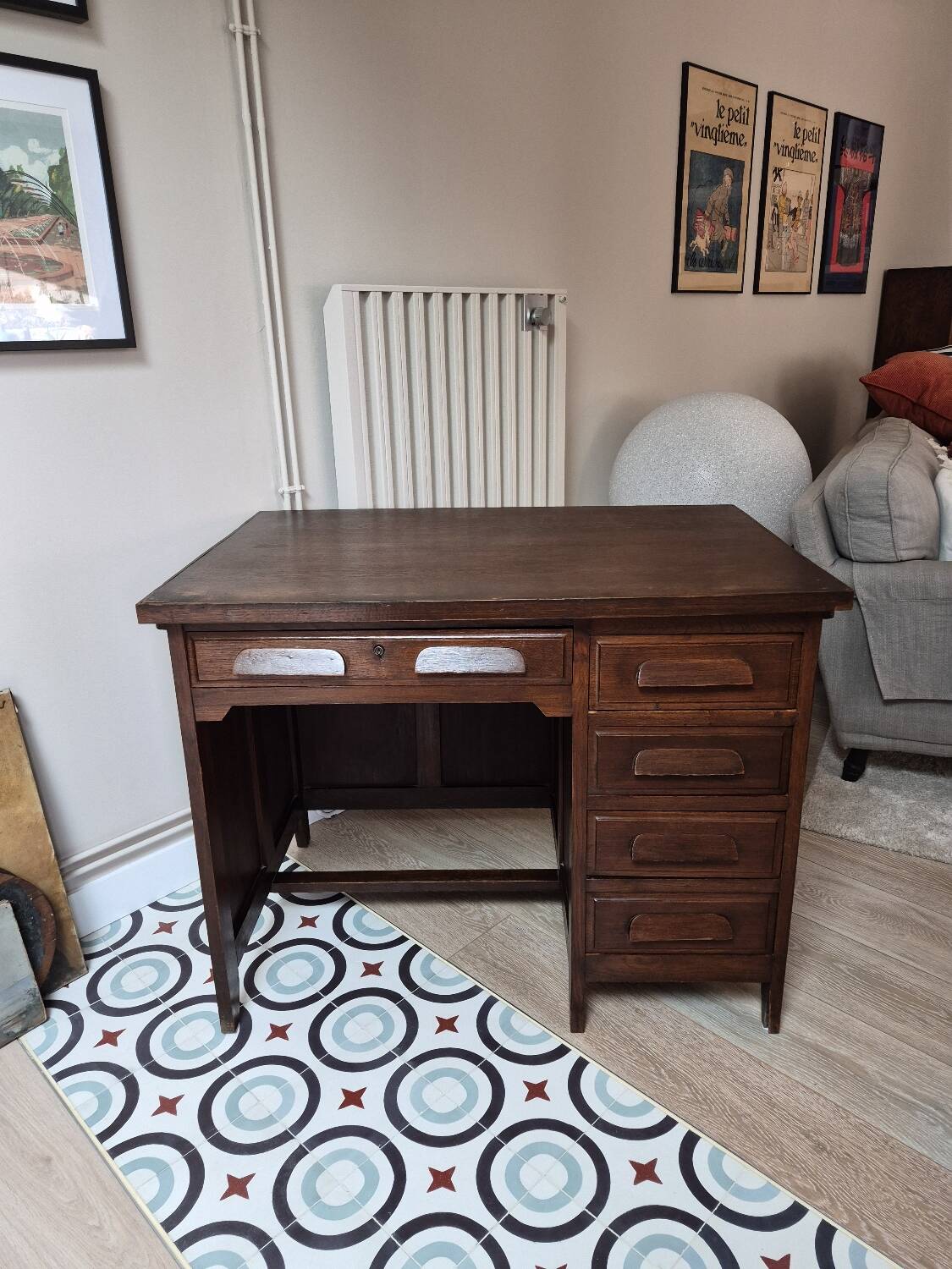 Small vintage wooden desk
