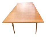 Table bois blond avec rallonges années 60 vintage