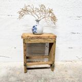 Tabouret artisanal en bois