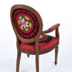 Bohemian chair, Suzani embroidery armchair with bergere style