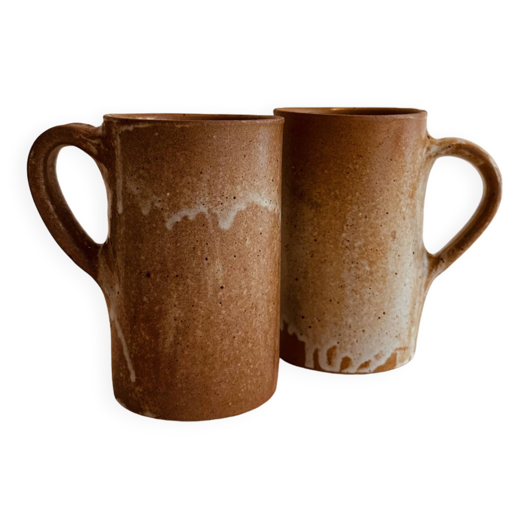 Lot de 2 tasses en grès vintage