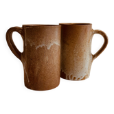 Lot de 2 tasses en grès vintage