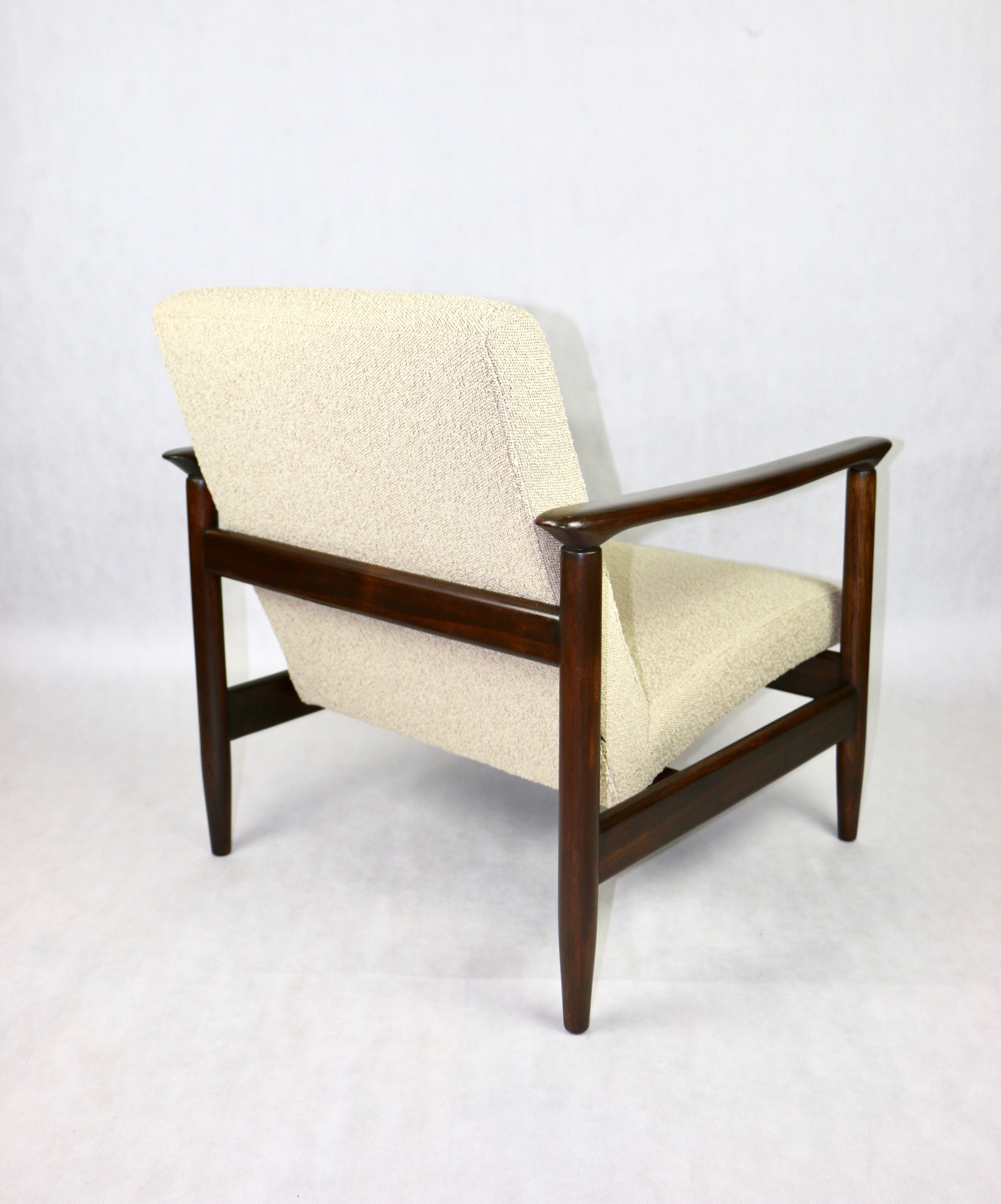 Beige boucle armchair , 1970s