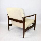 Beige boucle armchair , 1970s