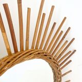 Rattan sun mirror