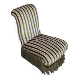 Napoleon III period velvet fireside chair