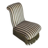 Napoleon III period velvet fireside chair