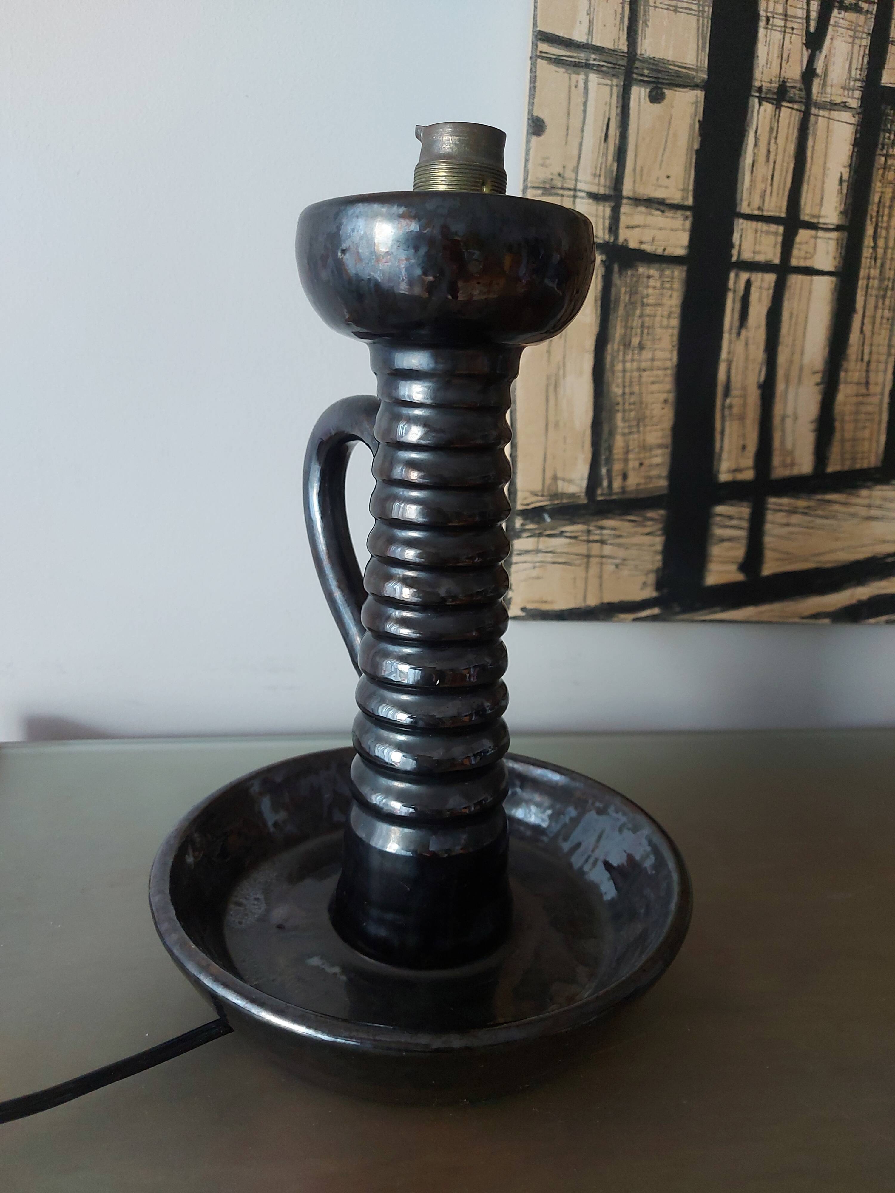 Ceramic lamp years 50's Vallauris