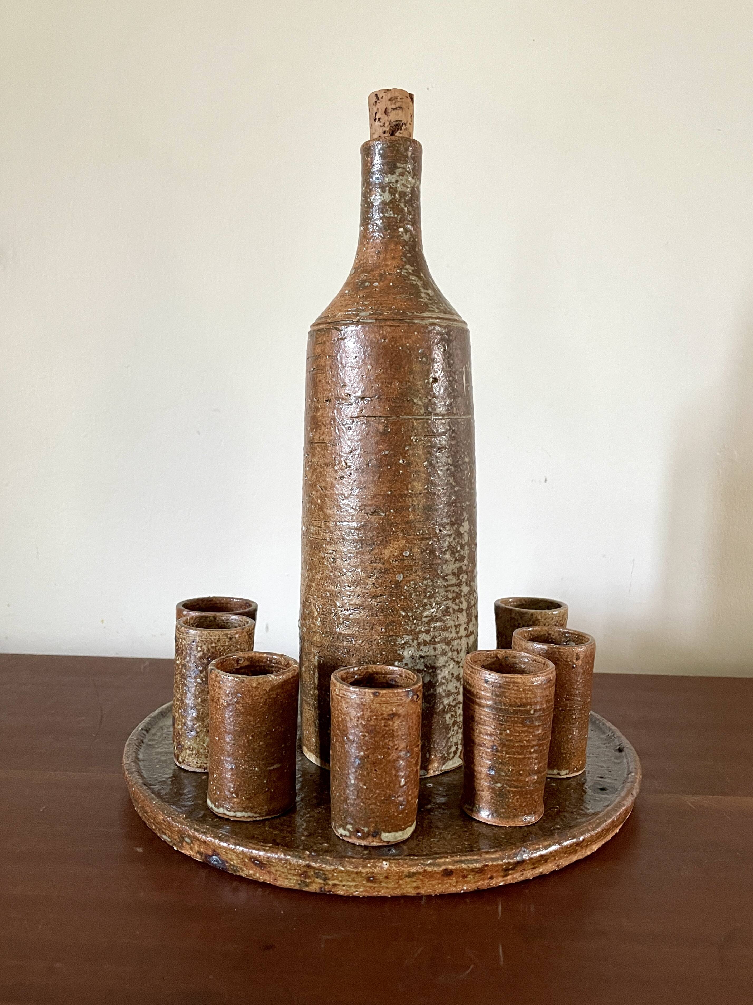 Liqueur service in stoneware 1950