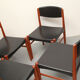 Set of 4 danish dining chairs in teak