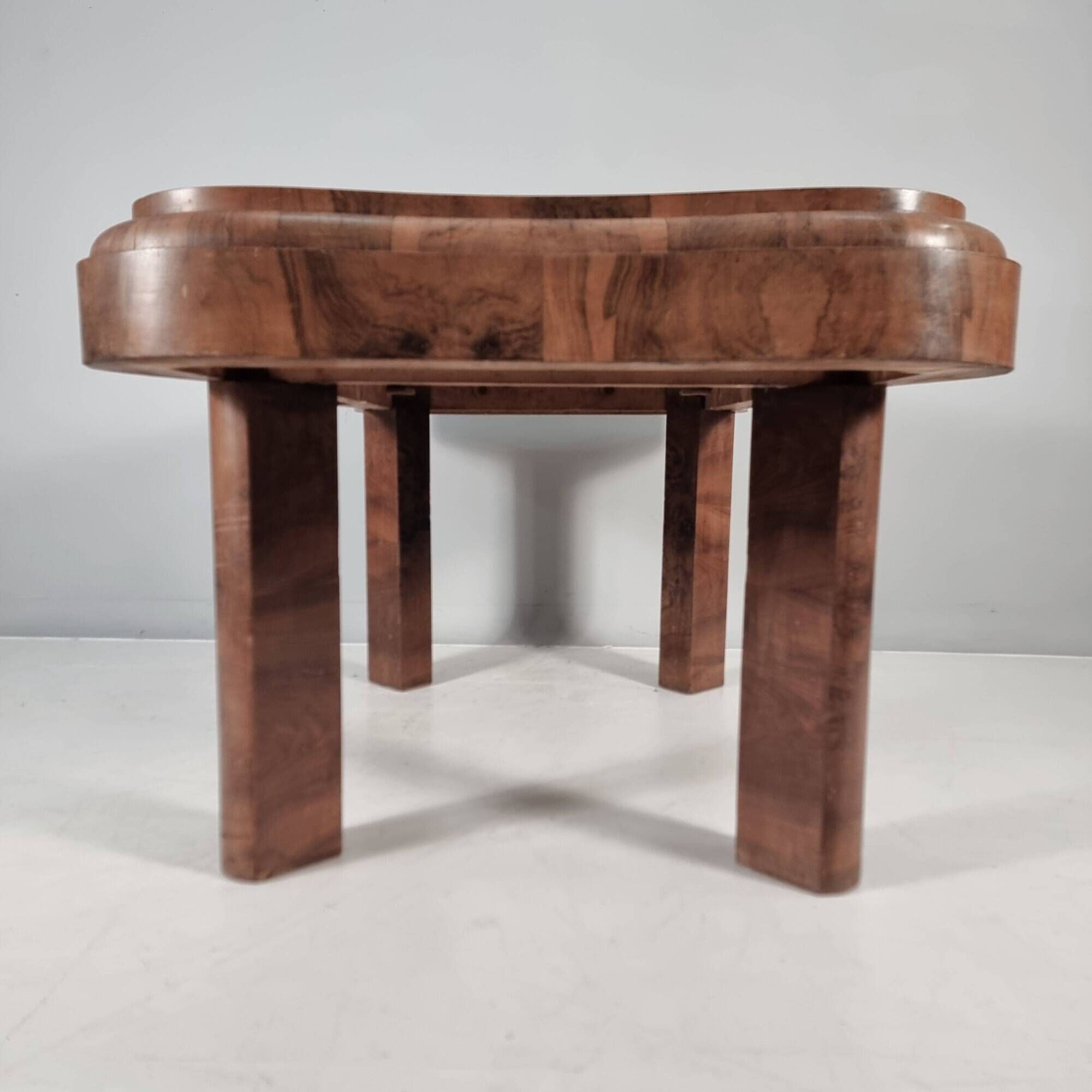 Art Deco Wood Table, 1940s