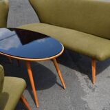 Sculptural sofa and 2 armchairs fifties sofa set