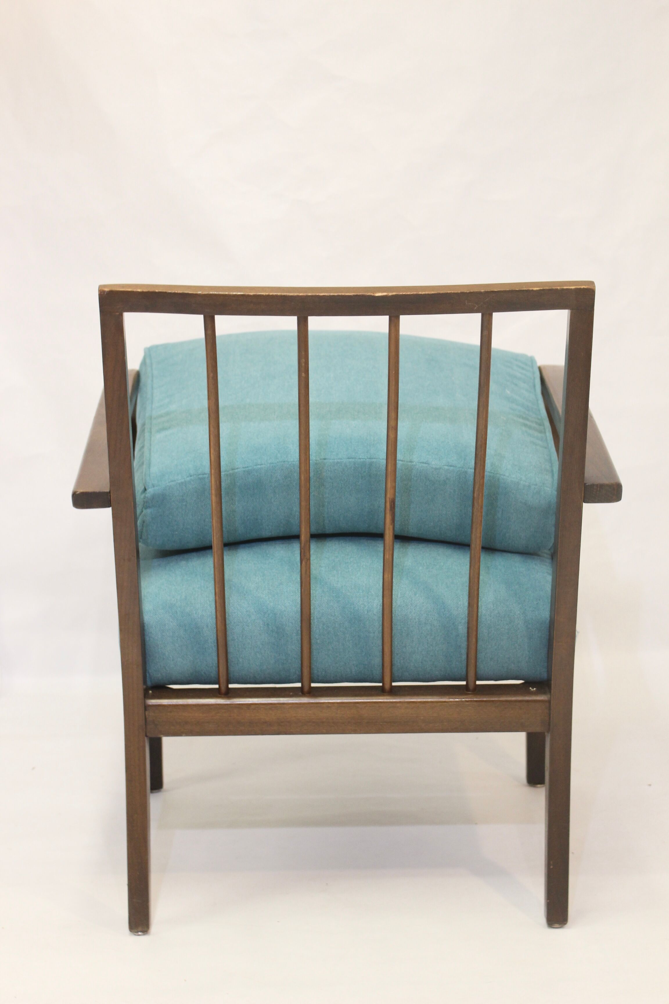 Art Deco curved wood armchair, 1950