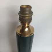 Vintage table lamp base from the 1970s/1980s in leather - in working condition.
