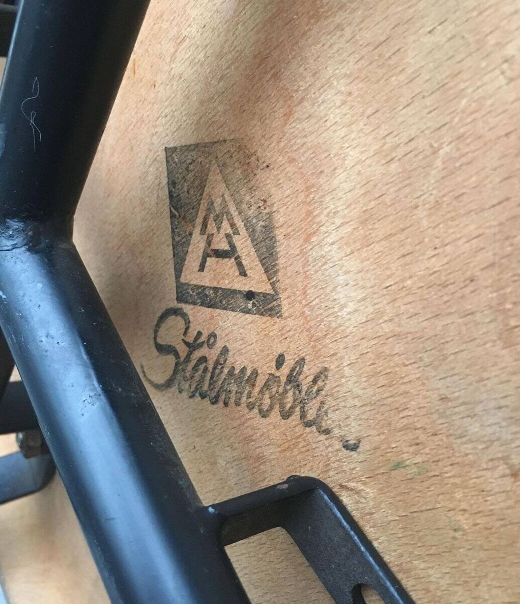Tabouret danois du milieu du siècle par MH Stalmöbler