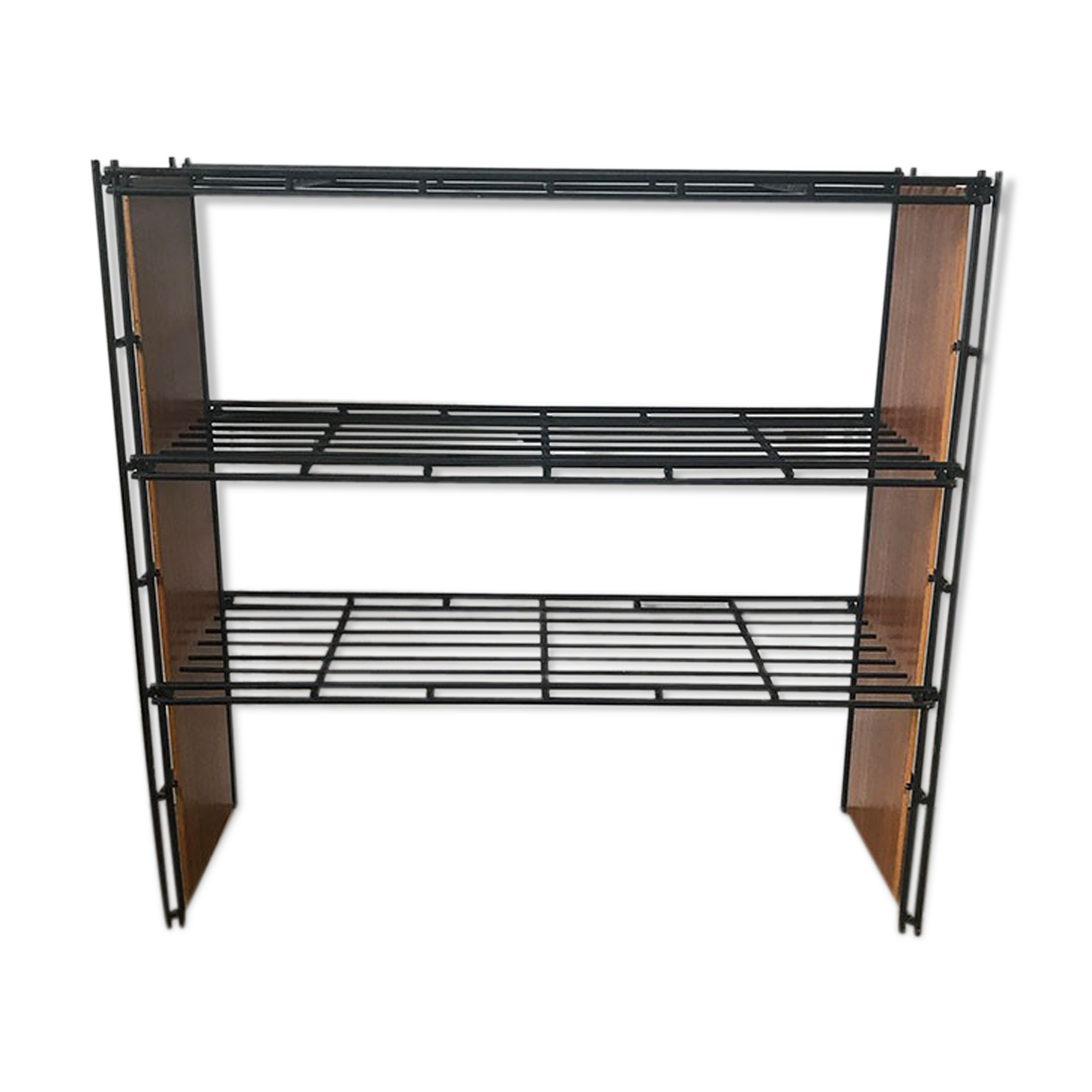 Wooden and metal shelf
