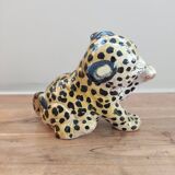Sculpture of a young leopard