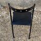 Series of 4 black iron chairs