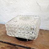 Chiseled glass ceiling lamp 1970